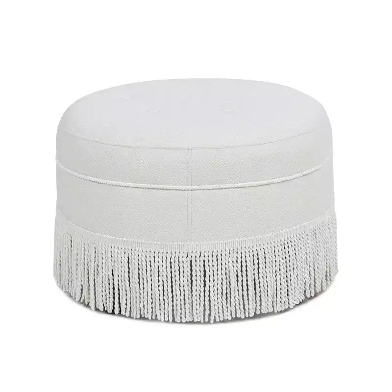 Jennifer Taylor Home Yolanda 24 Upholstered Round Accent Ottoman