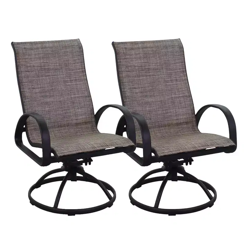 Courtyard Casual Santa Fe Aluminum Sling Swivel Rocker Set of 2