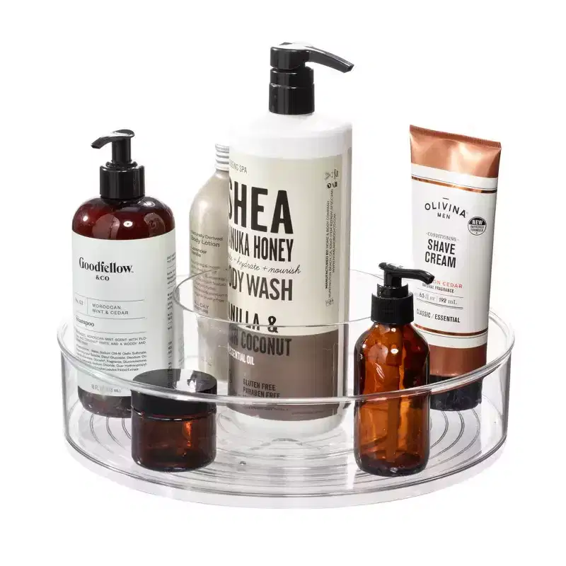 Rotating Turntable Organizer, Clear Plastic, 12