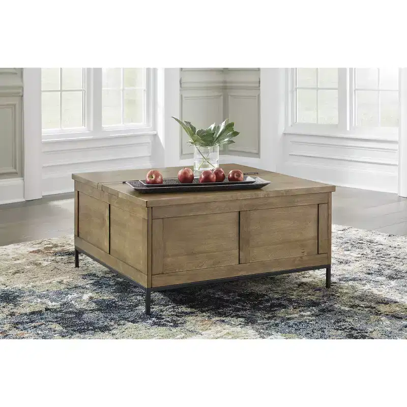 Signature Design by Ashley Torlanta Lift Top Coffee Table with Storage, Brown