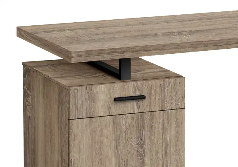 47.25 Reversible Office Desk with Drawer & Cabinet