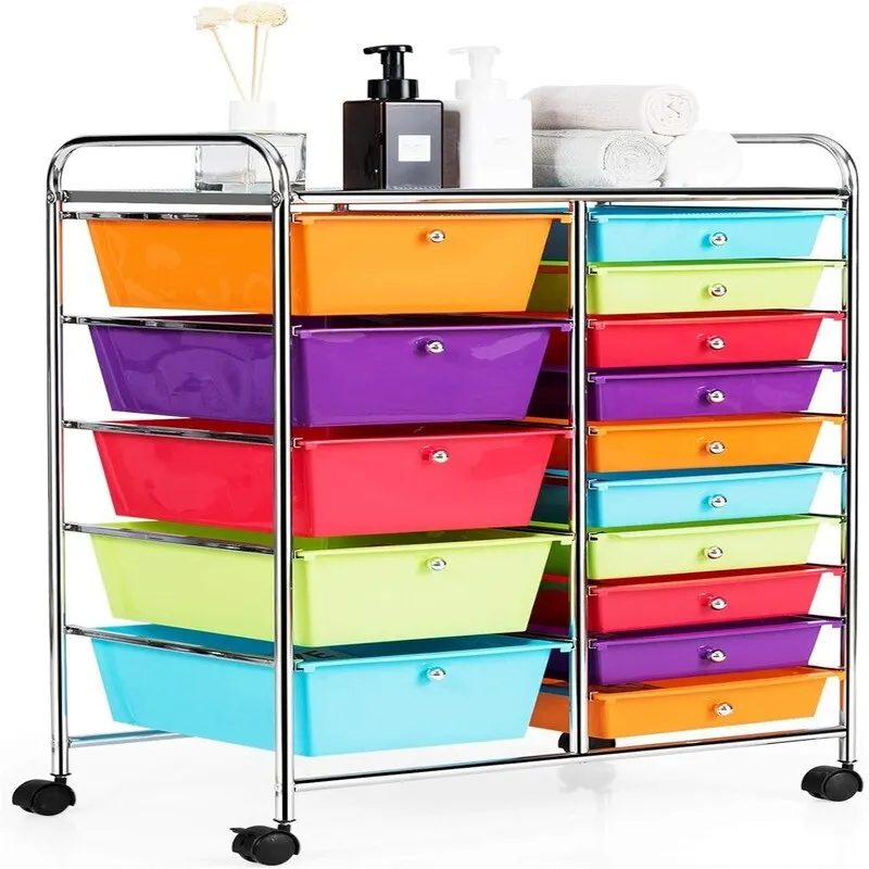 15 Drawer Storage Drawer Cart - 14.5D x 25W x 34.5H
