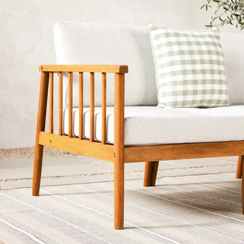 Middlebrook Solid Wood Spindle Sofa-Chaise