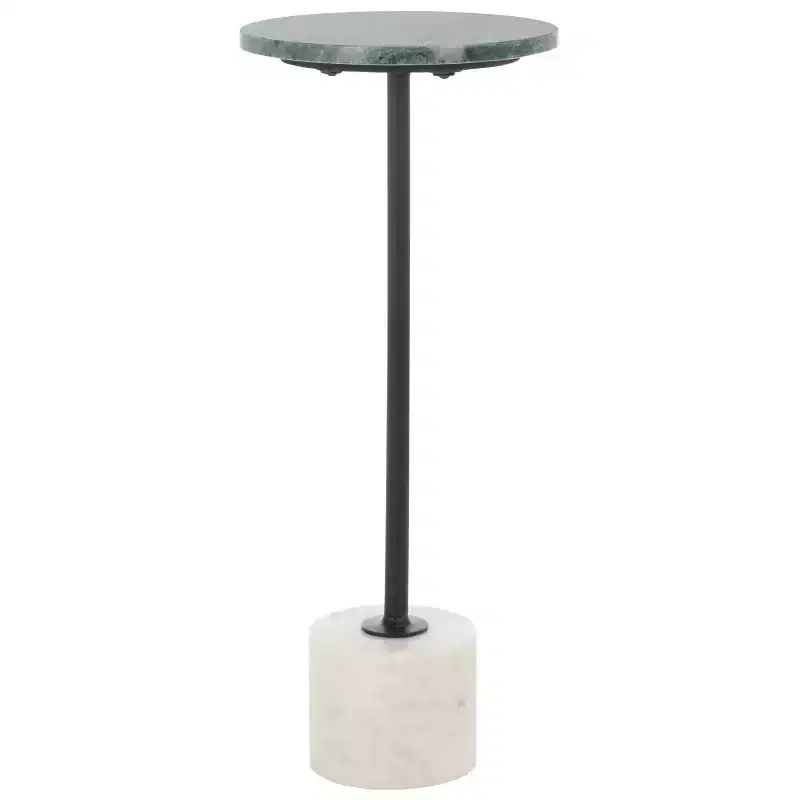 Karik Round Side Table - ACC3735A - Dark Green/Black - Safavieh