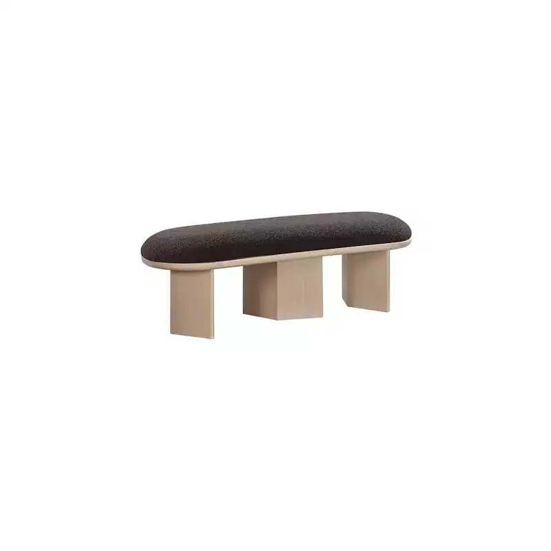 Meridian Furniture,Wilshire Boucle Fabric Bench
