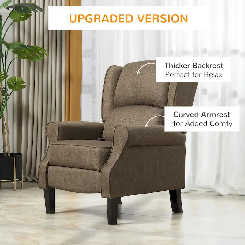 Heated Massage Recliner Chair with Lumbar Heating & Remote Controller