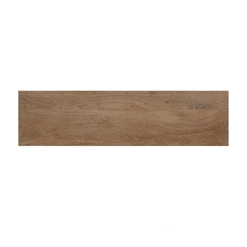 33 Inch Saddle Seat Bench with Angled Frame, Sandblasted Antique Brown Acacia Wood