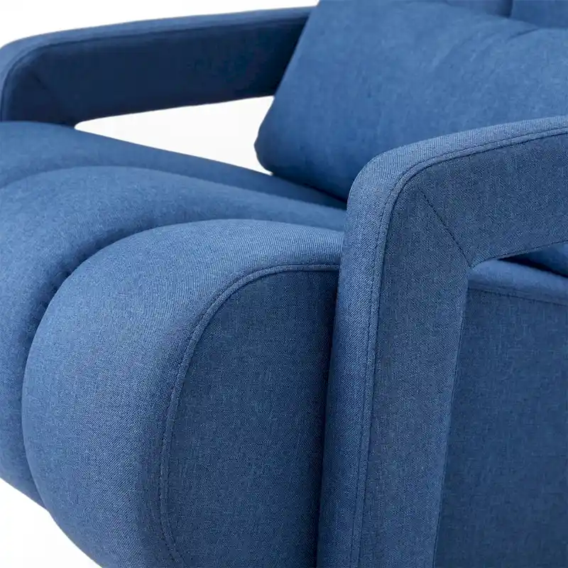 Modern Linen Upholstered Accent Chair with 1 Pillow, Set of 1