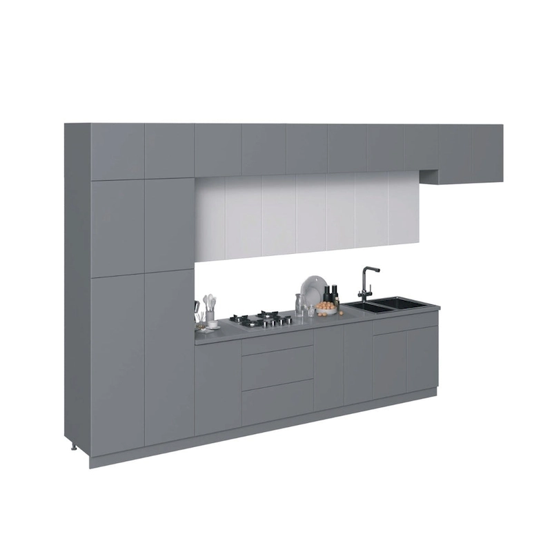 Kitchen Serene Collection Gray & White Gloss Color Base Size 15Ft Wide - 180x107