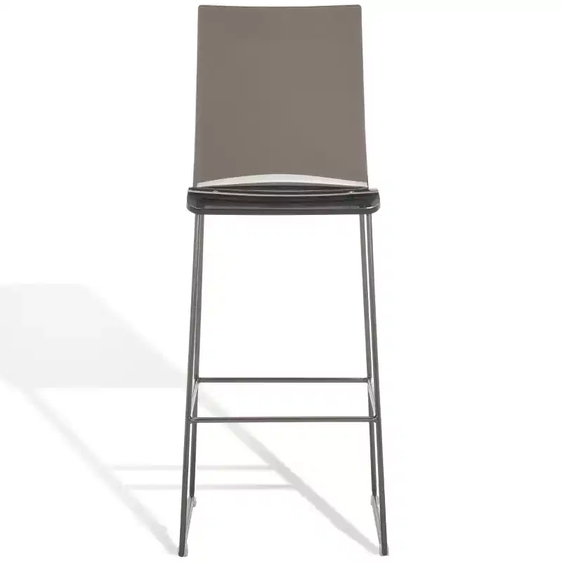 Bryant Acrylic Barstool - SFV2564 - Smoke Grey/Gunmetal - Safavieh Couture