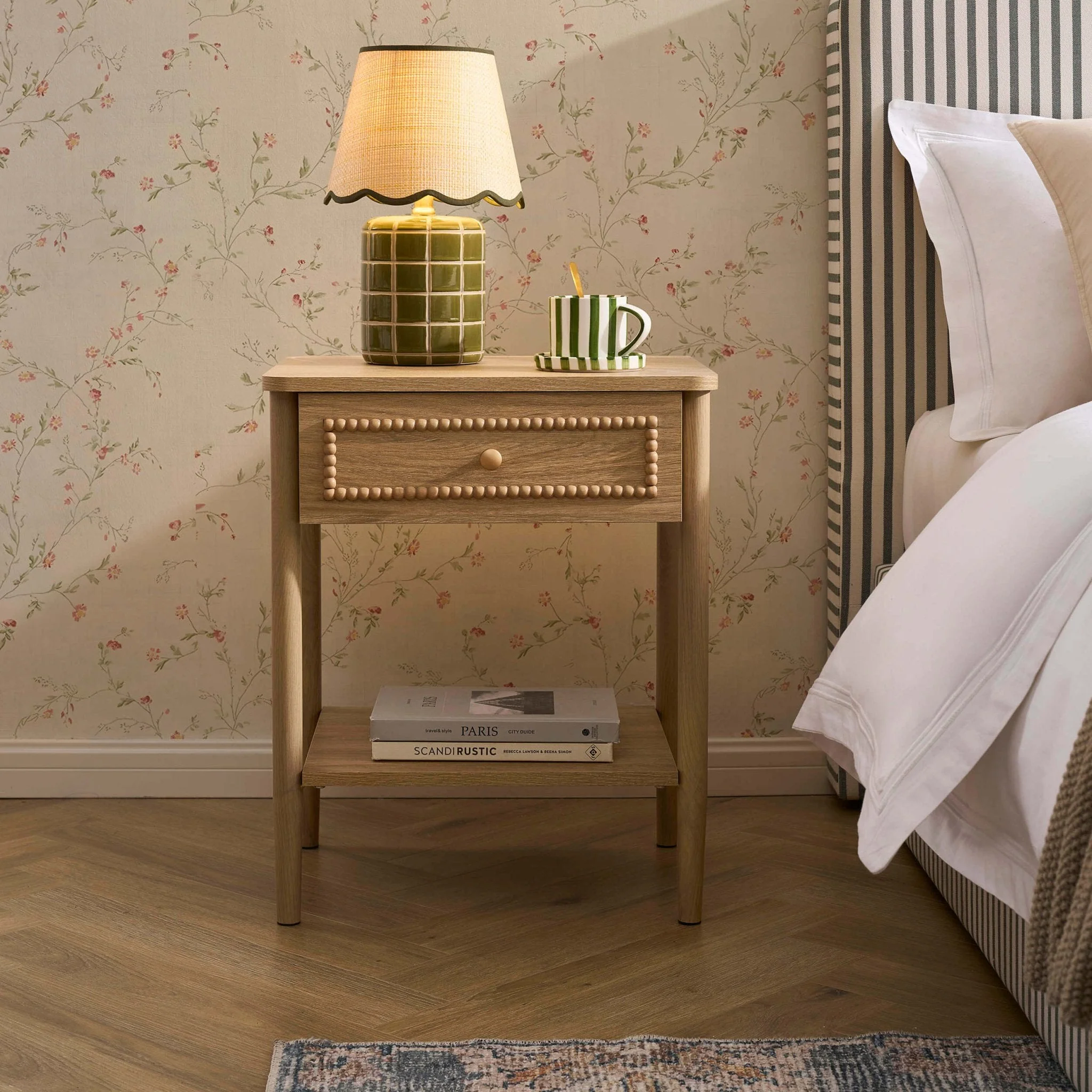 1 Drawer Nightstand - Light Wood