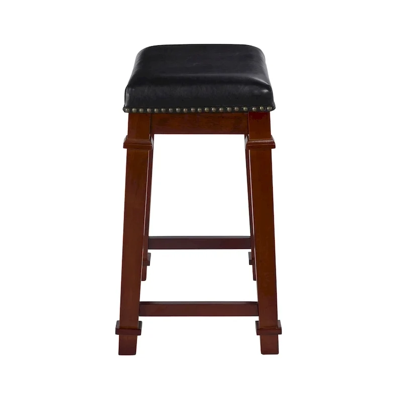 Linon Willamette Faux Leather 24.98-inch Backless Counter Stool