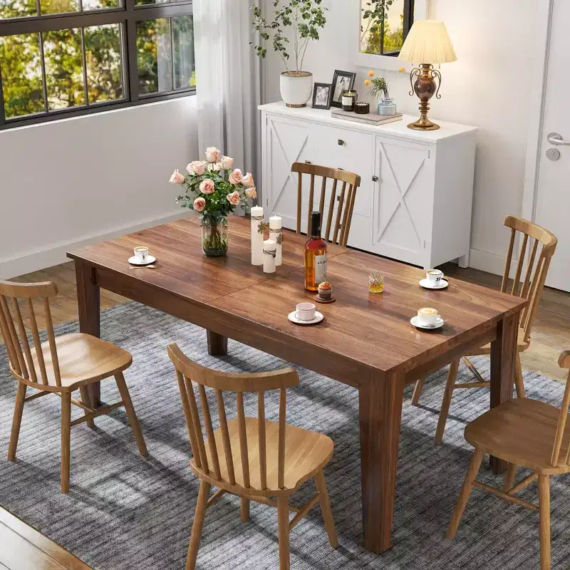 Rustic Extendable Rectangle Dining Table