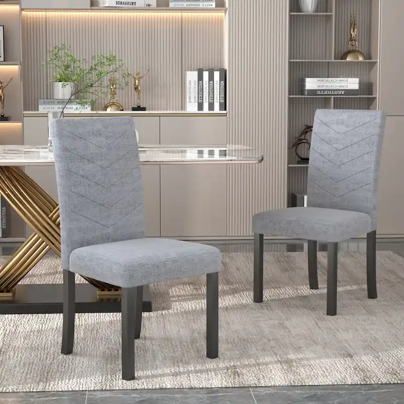 VECELO Upholstered Dining Chairs Set of 6 Parson Classic Upholstered Dining Chair,Modern 37 Parson Chairs