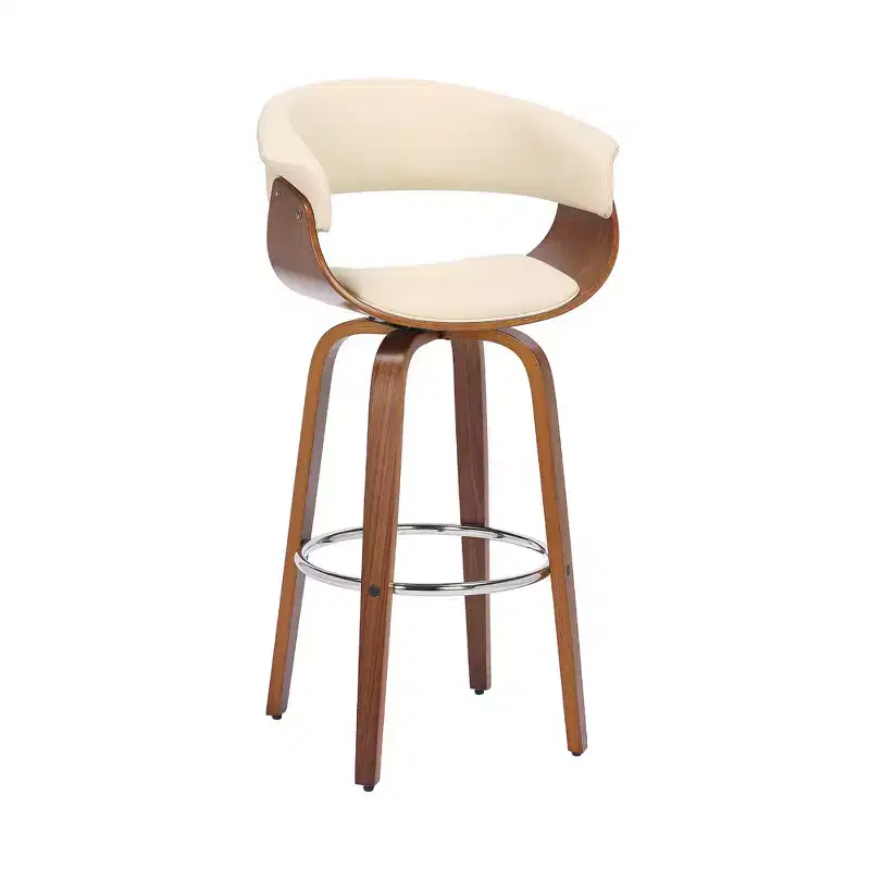 30" Julyssa Swivel Faux Leather Wood Counter Height Barstool - Armen Living