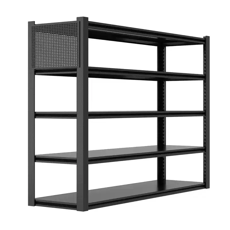 Clihome Heavy Duty Metal Storage Shelves, Adjustable Garage Rack with Pegboard