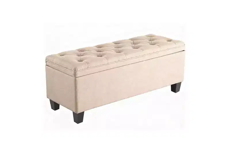 Okak Modern Rectangle Button Tufted Ottoman Bench with Storage Function,Upholstered Storage Bench for Living Room,Bedroom