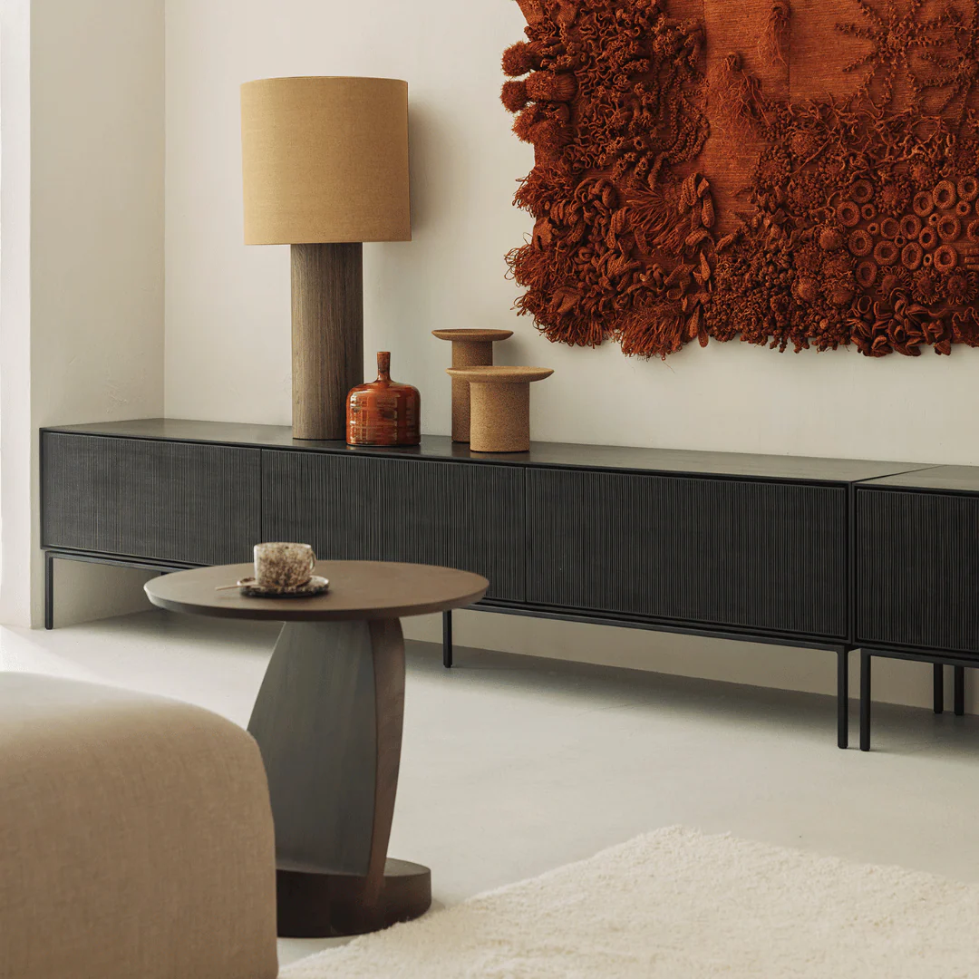 Modern Black Metal Entertainment Cabinet for Living Room