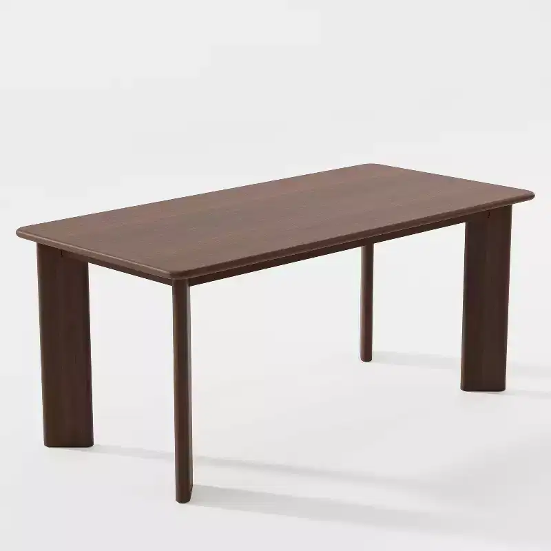 67 Wood Dining Table Mid-Century Modern Kitchen Table for 6 People, Walnut