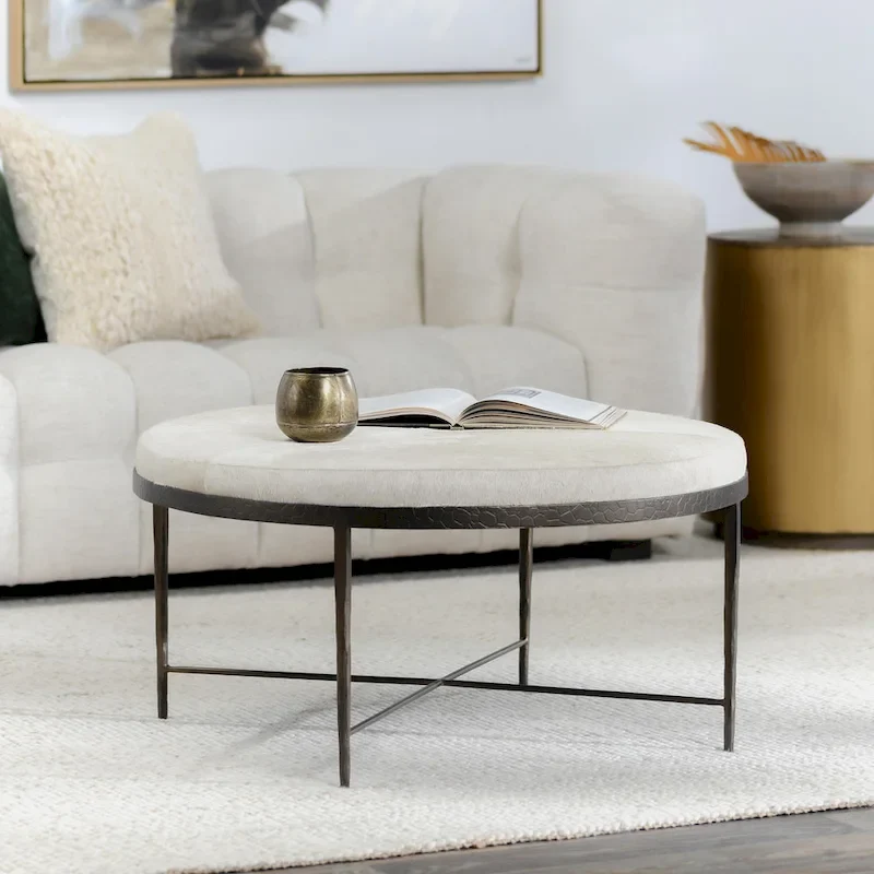 Classic Home Bose Leather Hide Coffee Table