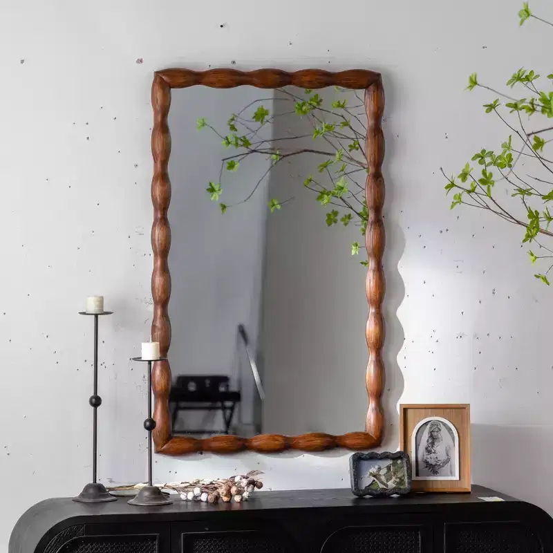 Mid-Century Modern Wall-Mounted Mirror