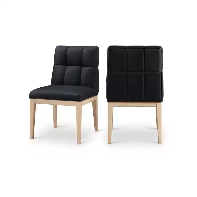 Meridian Furniture,Adrian Vegan Leather Dining Side Chair, Set of 2
