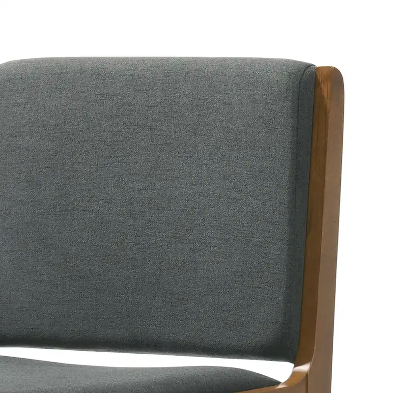 Contemporary Upholstered Dining Chair with Rubberwood Frame, Set of 2