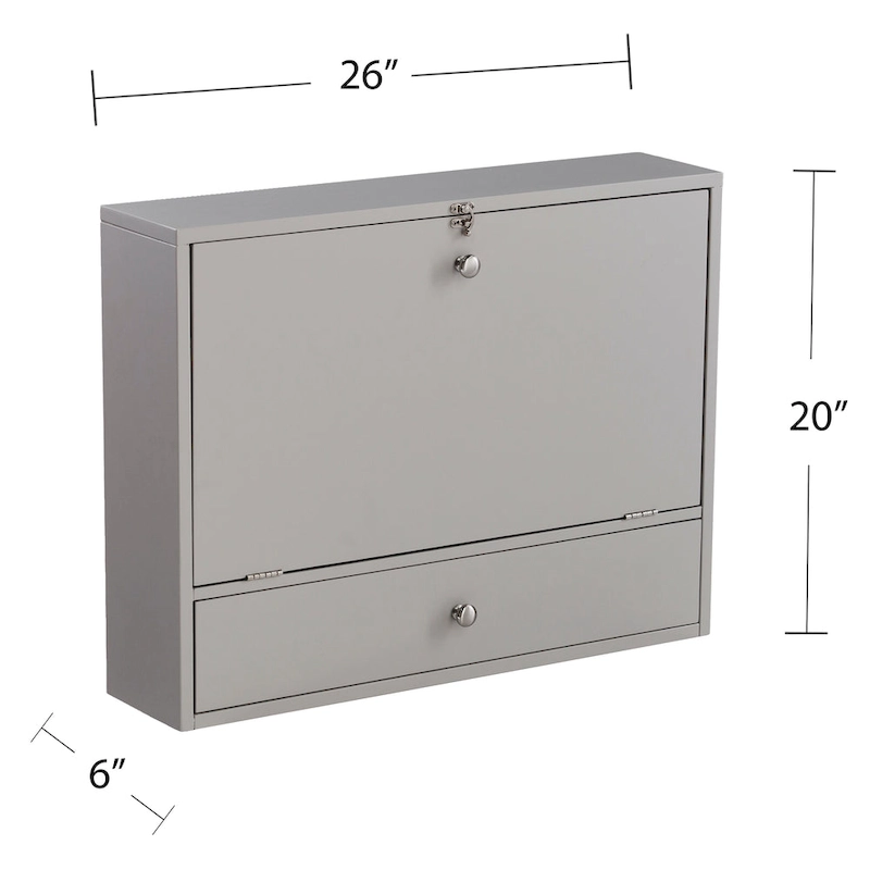 SEI Furniture Wall-mounted Folding Laptop Desk