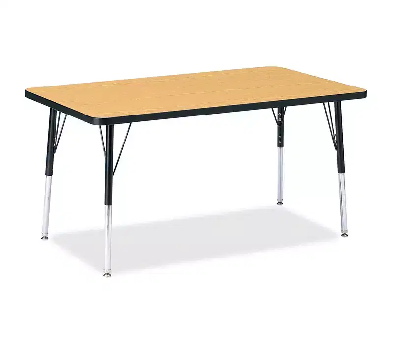 Jonti-Craft Berries Adult Height Color Top Rectangle Table (30 x 48) in Blue