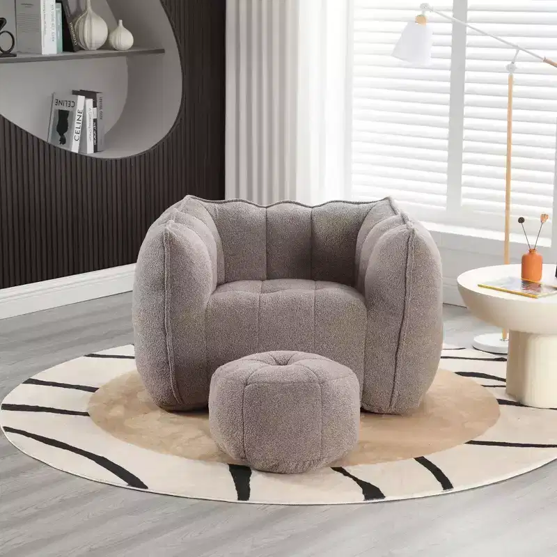 Soft Bean Bag Chair with High Resilient Foam(Chips)for living room and bedroom