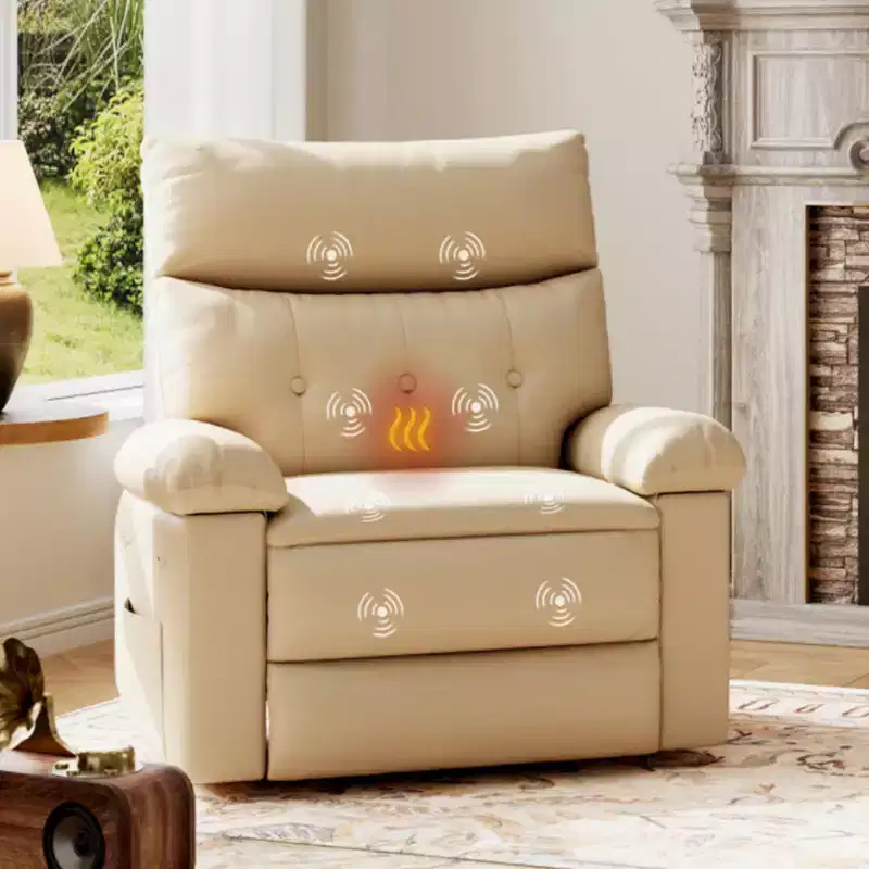 Oversized Swivel Rocking Recliner Chair with Massage and Heat, Remote Control Lazy Chair for Adults, Ergonomic Recliner for Living Room, Bedroom