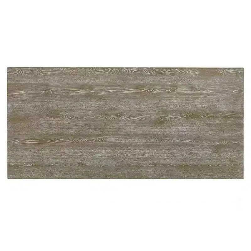 84" Gabrian Dining Table Reclaimed Finish: Double Pedestal, 8 Seats - Acme Furniture