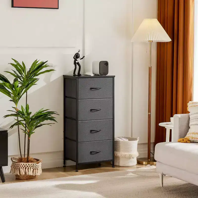 Wood Top Metal Dresser: 7 Drawers