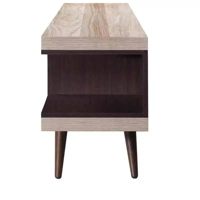 Wood TV Stand 70.87''W with 5 Storage Shelves