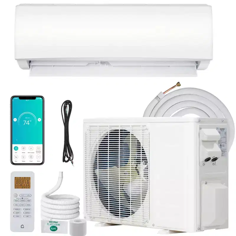 12,000 BTU Ductless Mini Split AC System, 20 SEER2 R45 Series Wifi Enabled Ductless AC Cool Up to 750 Sq. Ft, Complete Installation Kit, 208V/230V