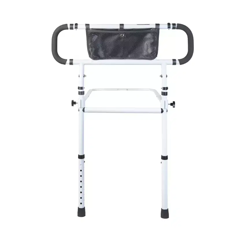 Foldable Bed Assist Rail for Elderly Adults, 180° Adjustable, 450 LBS Capacity, White
