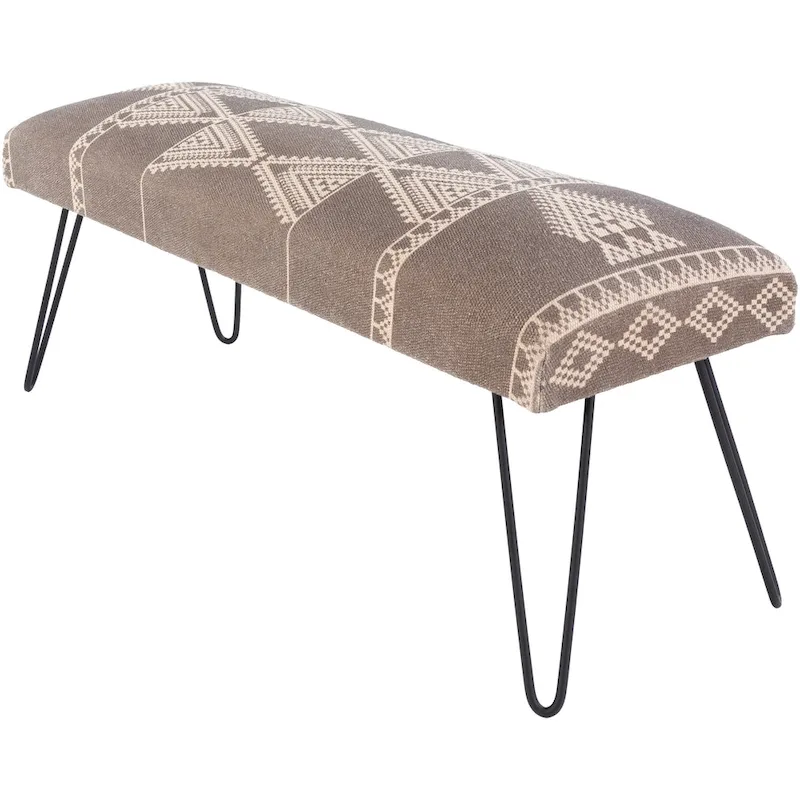 Modern Bohemian Upholstered Bench