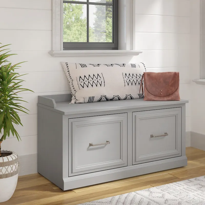 40W Shoe Storage Bench with Doors