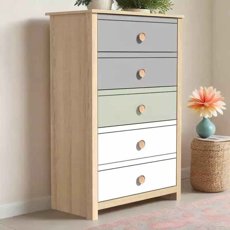 5-Drawer Chest with Mixed Color Fronts in 30.7 W x 15.7 D x 46.2 H
