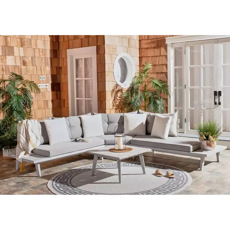 Lansen 4 Piece Corner Living Set - Indoor/Outdoor - PAT7055 - Safavieh
