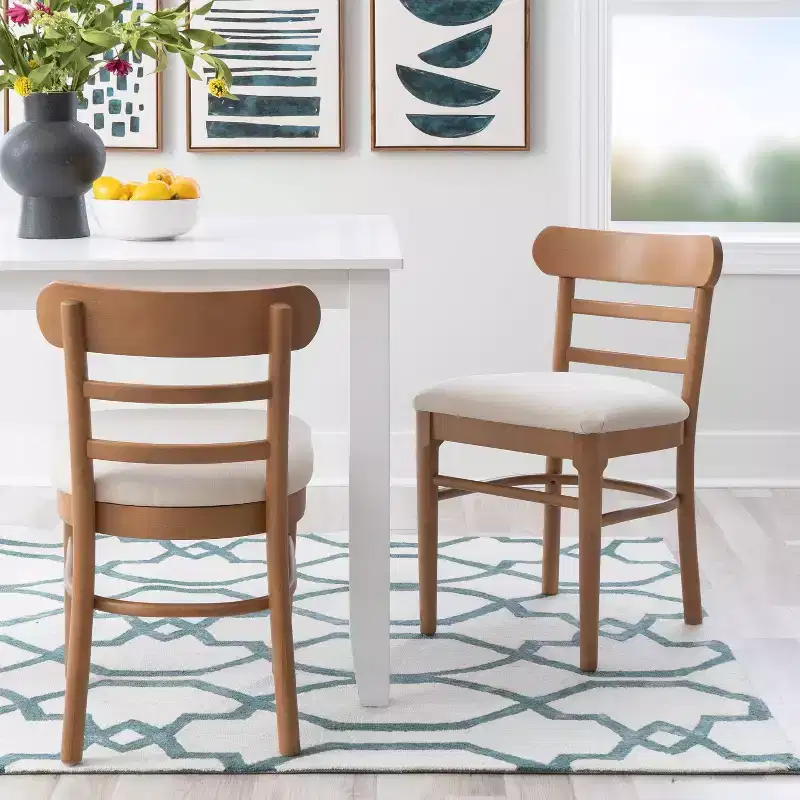 Linon Set of 2 Tuttle Chairs Brown Gray