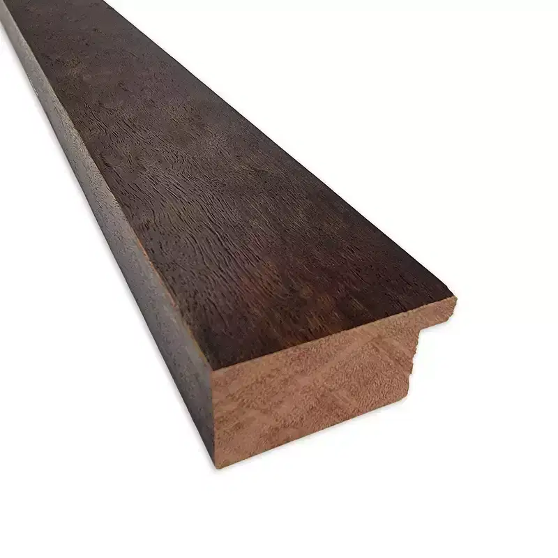 29"x29" Non-Beveled Narrow Wood Bathroom Wall Mirror Warm Walnut - Amanti Art: Modern Square, Wall Mount, Includes Hardware