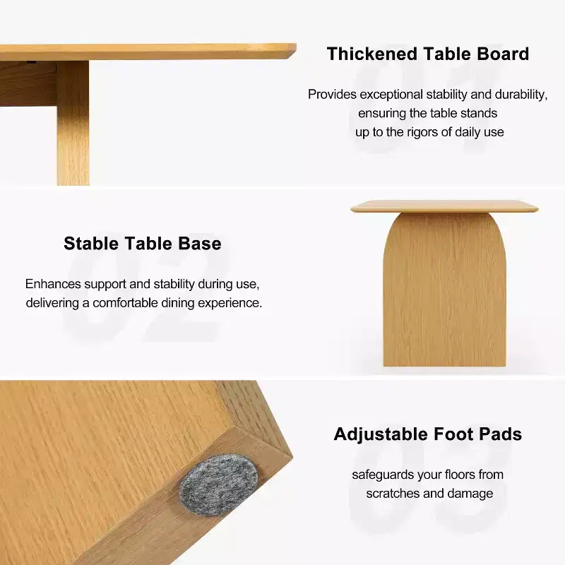 Modern Wood Dining Table – Kitchen & Dining Room Table