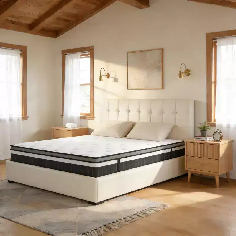 14-inch Queen Hybrid Mattress  Gel Memory Foam, Pocketed Coils, Medium Firm, CertiPUR-US Certified
