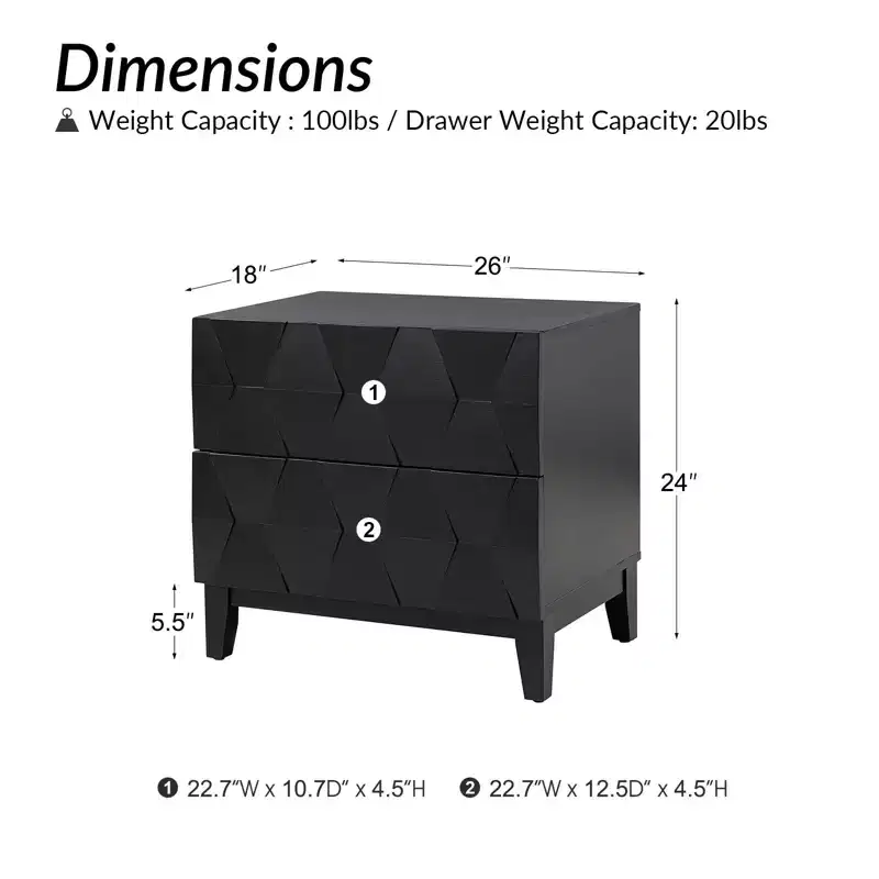 Paddy 2 - Drawer end table| ART OF LIVING DESIGNS