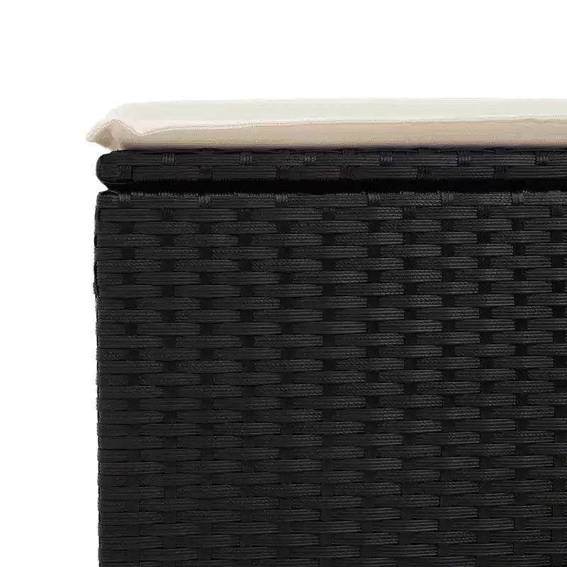 vidaXL Garden Sofa Set Black, Cream White