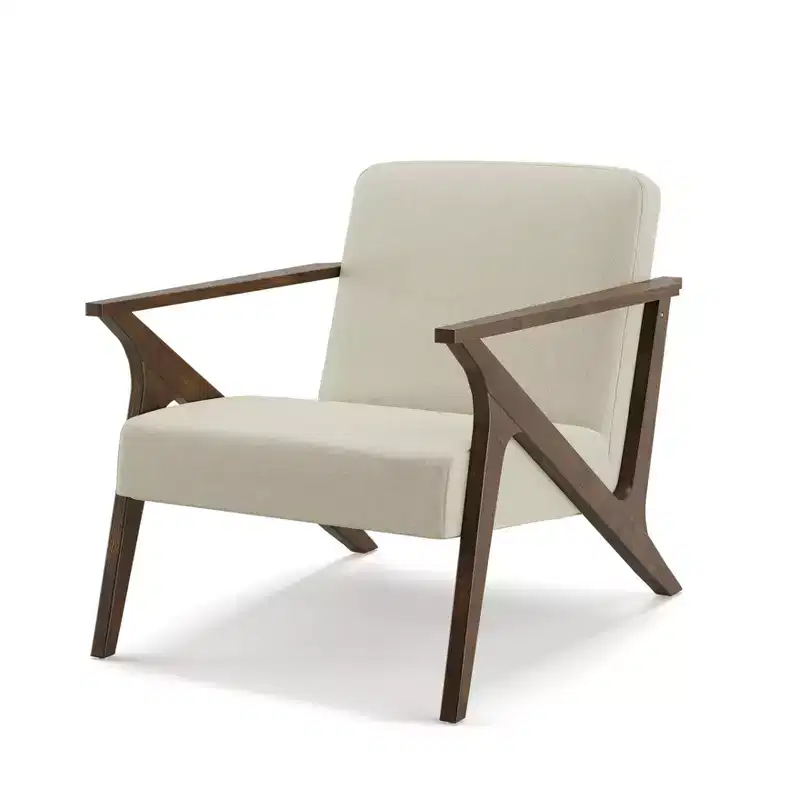 Glenwillow Home 30 Wide Grove MCM Wood Frame Upholstered Accent Chair