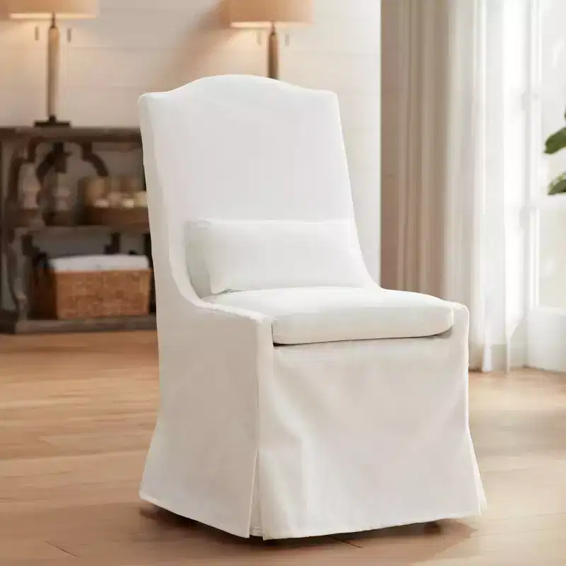 55 Downing Street Juliete Peyton Pearl Slipcover Dining Chair