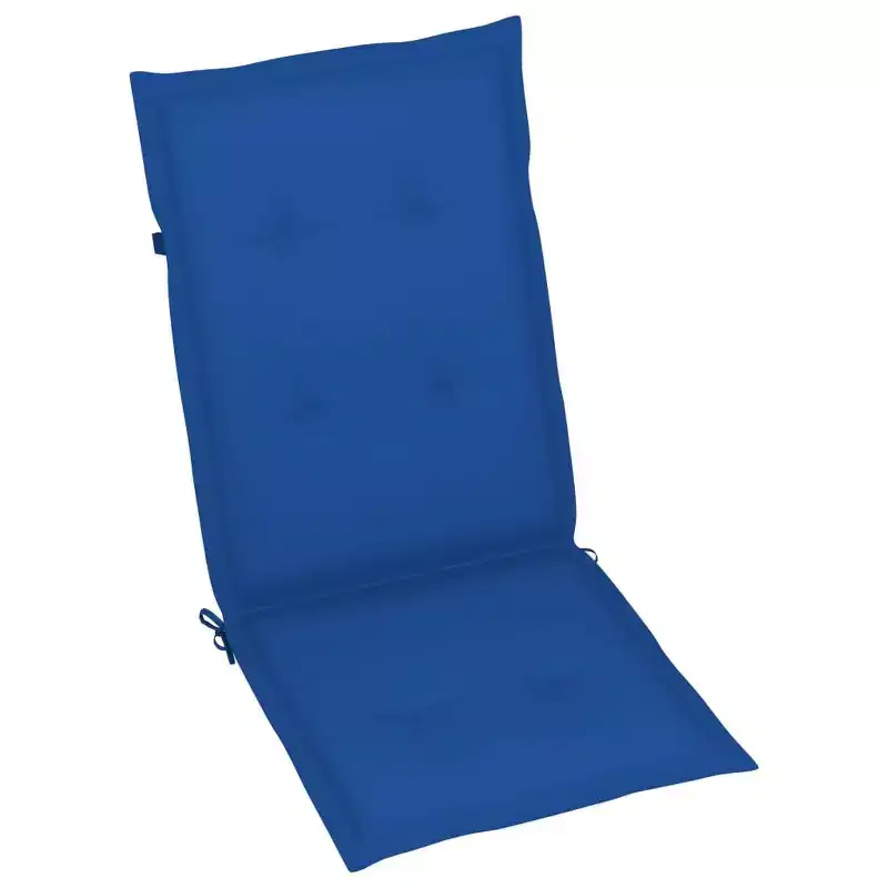 vidaXL Garden Chair Set of 4 Royal Blue Solid Acacia Wood, 100% Polyester