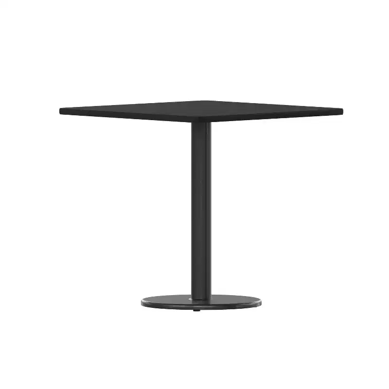 Emma and Oliver 30 Square Laminate Table Top with 18 Round Table Height Base